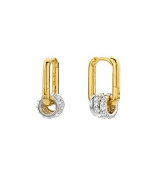 MYA BAY JAZZY ROCK EARRINGS HOOPS GOLD BO-400