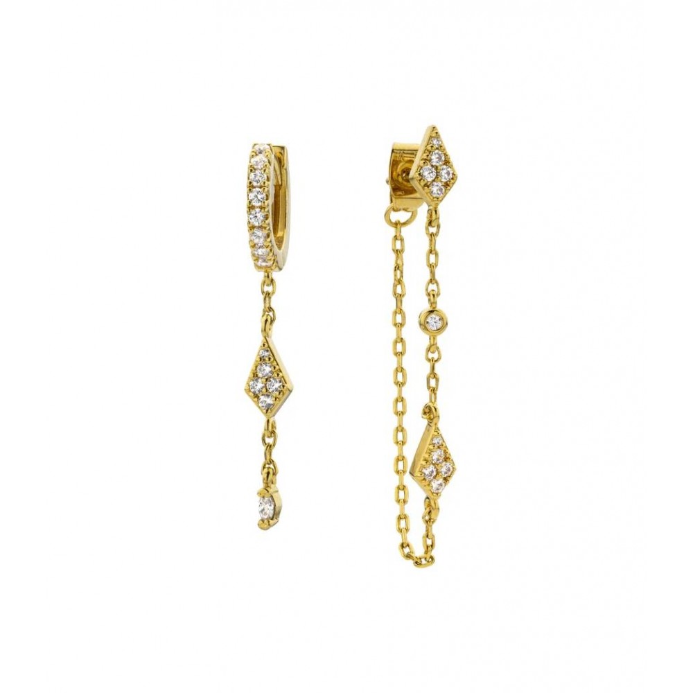 MYA BAY LOSANGE TWIN EARRINGS GOLD BO-338