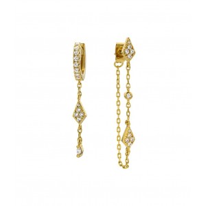 MYA BAY LOSANGE TWIN EARRINGS GOLD BO-338