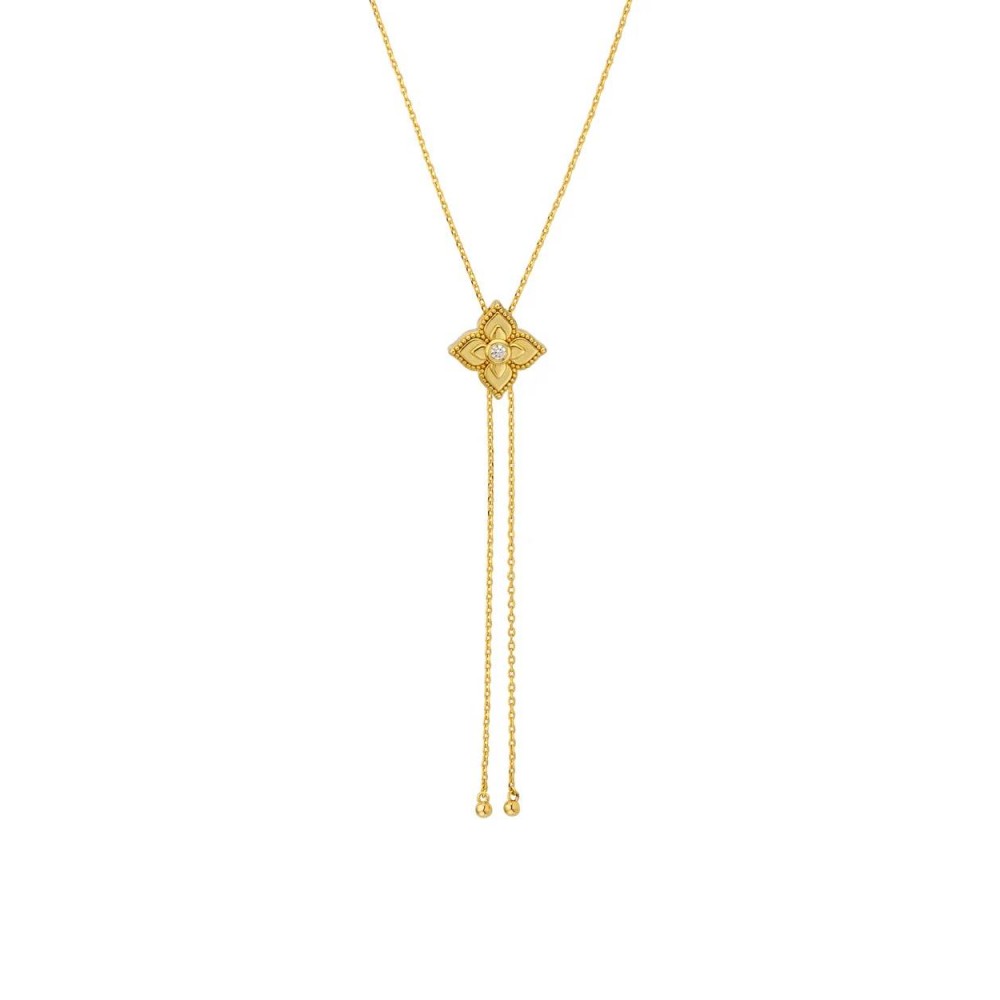 MYA BAY LOTUS BOLO NECKLACE GOLD CO-483