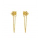MYA BAY LOTUS CHAIN EARRINGS GOLD  BO-398