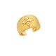 MYA BAY WHITE LOTUS CUFF RING GOLD BA-408