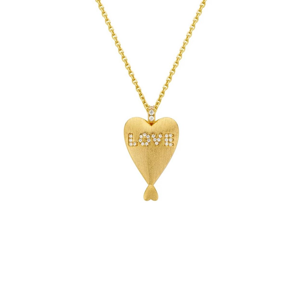 MYA BAY LOVE TWIN HEARTS NECKLACE GOLD CO-486