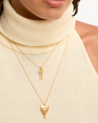 MYA BAY LOVE TWIN HEARTS NECKLACE GOLD CO-486