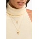 MYA BAY LOVE TWIN HEARTS NECKLACE GOLD CO-486