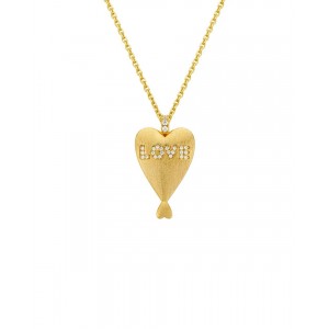 MYA BAY LOVE TWIN HEARTS NECKLACE GOLD CO-486