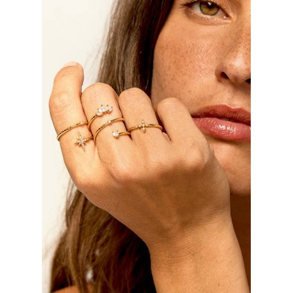 MYA BAY MAGNOLIA HOOPS RING GOLD BA-386