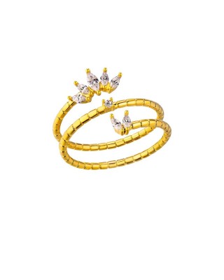 MYA BAY MAGNOLIA HOOPS RING GOLD BA-386