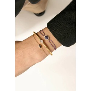 MYA BAY SMOKED BROWN JENNY BRACELET GOLD BR-446 MYA BAY SMOKED BROWN JENNY BRACELET GOLD BR-446