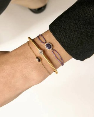 MYA BAY SMOKED BROWN JENNY BRACELET GOLD BR-446