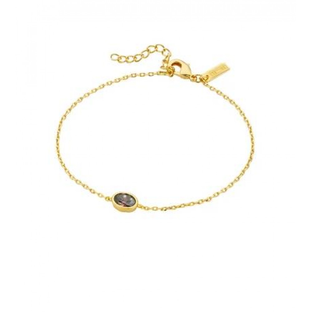 MYA BAY SMOKED BROWN JENNY BRACELET GOLD BR-446 MYA BAY SMOKED BROWN JENNY BRACELET GOLD BR-446