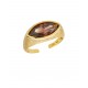 MYA BAY SMOKED BROWN IDENTITY RING GOLD BA-439