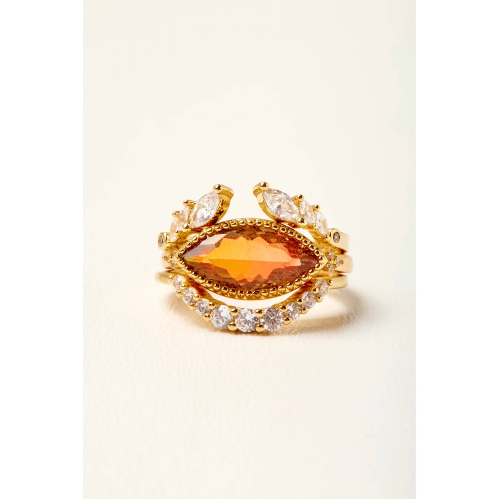 MYA BAY SMOKED UNITY RING GOLD BA-419