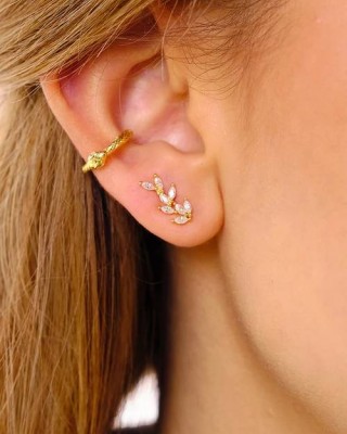 MYA BAY SWEETBAY MAGNOLIA EARRINGS GOLD BO-214