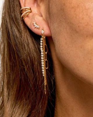 MYA BAY VENICE FRAME EARRINGS GOLD BO-357