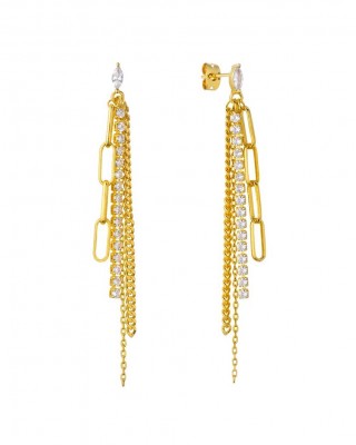 MYA BAY VENICE FRAME EARRINGS GOLD BO-357