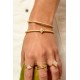 MYA BAY WHITE LOTUS CUFF BRACELET GOLD BR-414 MYA BAY WHITE LOTUS CUFF BRACELET GOLD BR-414