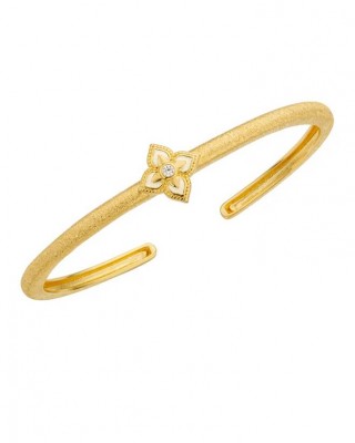 MYA BAY WHITE LOTUS CUFF BRACELET GOLD BR-414