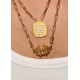 MYA BAY GOLD BIG TALISMAN NECKLACE GOLD CO-328