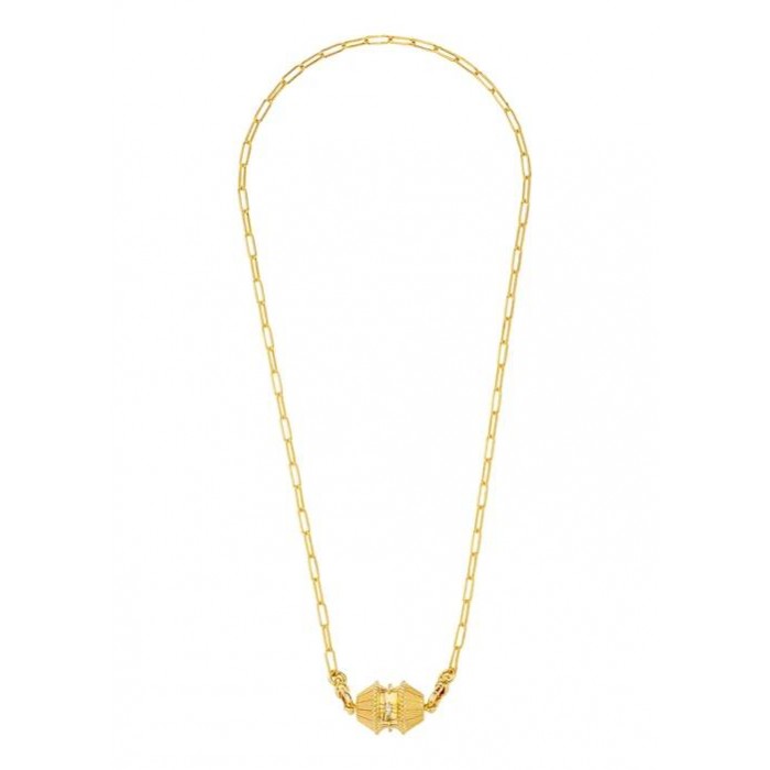 MYA BAY GOLD BIG TALISMAN NECKLACE GOLD CO-328