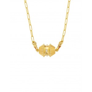 MYA BAY GOLD BIG TALISMAN NECKLACE GOLD CO-328