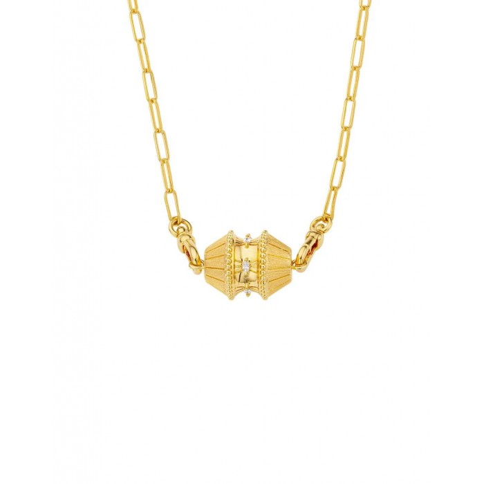 MYA BAY GOLD BIG TALISMAN NECKLACE GOLD CO-328