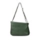 OMMA Ancona Δερμάτινη Τσάντα Ώμου Πράσινο Δέρμα