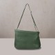 OMMA Ancona Δερμάτινη Τσάντα Ώμου Πράσινο Δέρμα