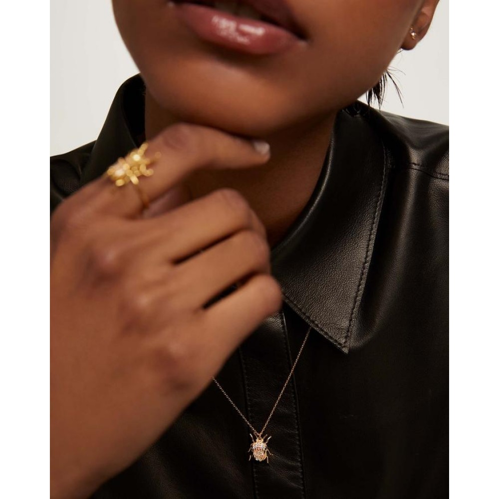 PDPAOLA ΚΟΛΙΕ LUCK BEETLE AMULET Ασήμι 925 CO01-254