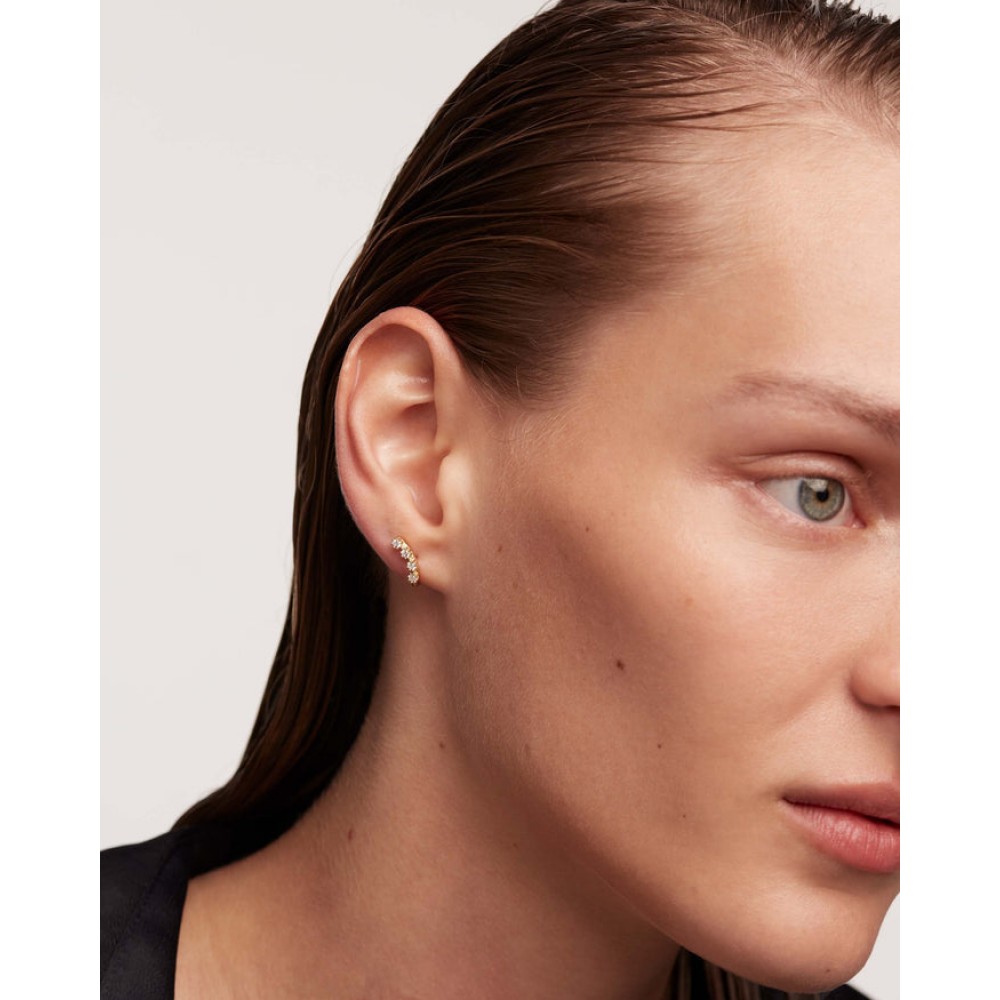 PDPAOLA MOTION GOLD EARRINGS Γυναικεία Σκουλαρίκια από Ασήμι 925 AR01-474-U 