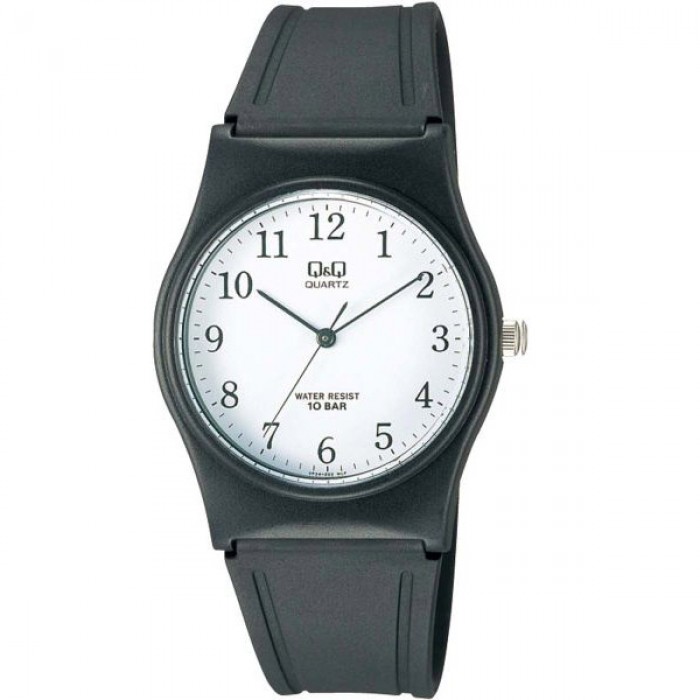 Q & Q Ρολόι Unisex Μαύρο Πλαστικό  Λουράκι VP34J002Y 