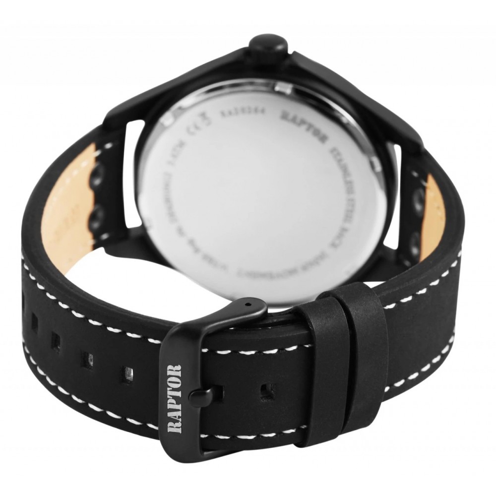 Raptor Spider Black Leather strap RA20264-002