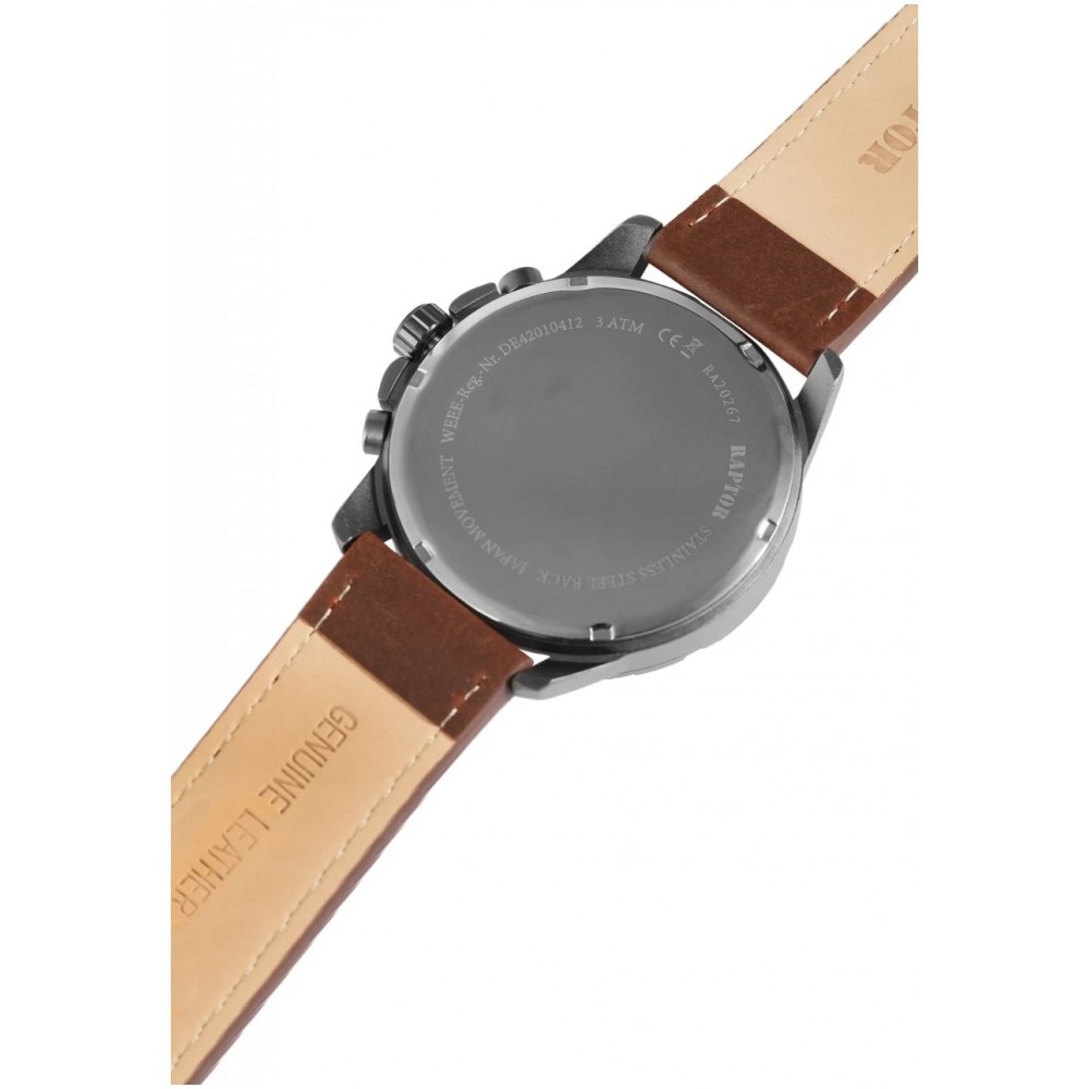 Raptor Triang Brown Leather strap RA20267-001