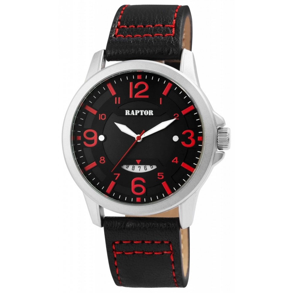 Raptor Carp Black Leather strap RA20317-001