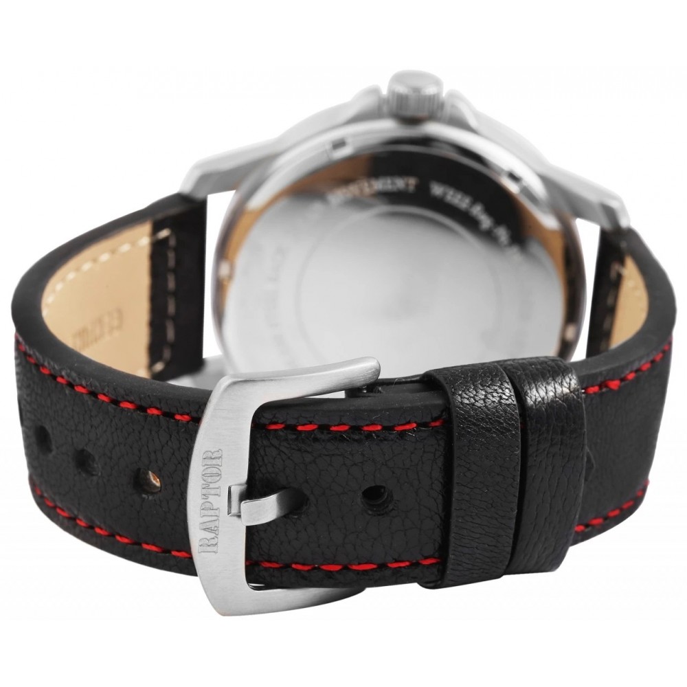 Raptor Carp Black Leather strap RA20317-001