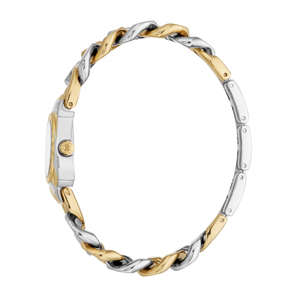 ROBERTO CAVALLI Core Gold Ρολόι Δίχρωμο Βραχιόλι Ανοξείδωτο Ατσάλι Μπρασελέ RC5L093M0055