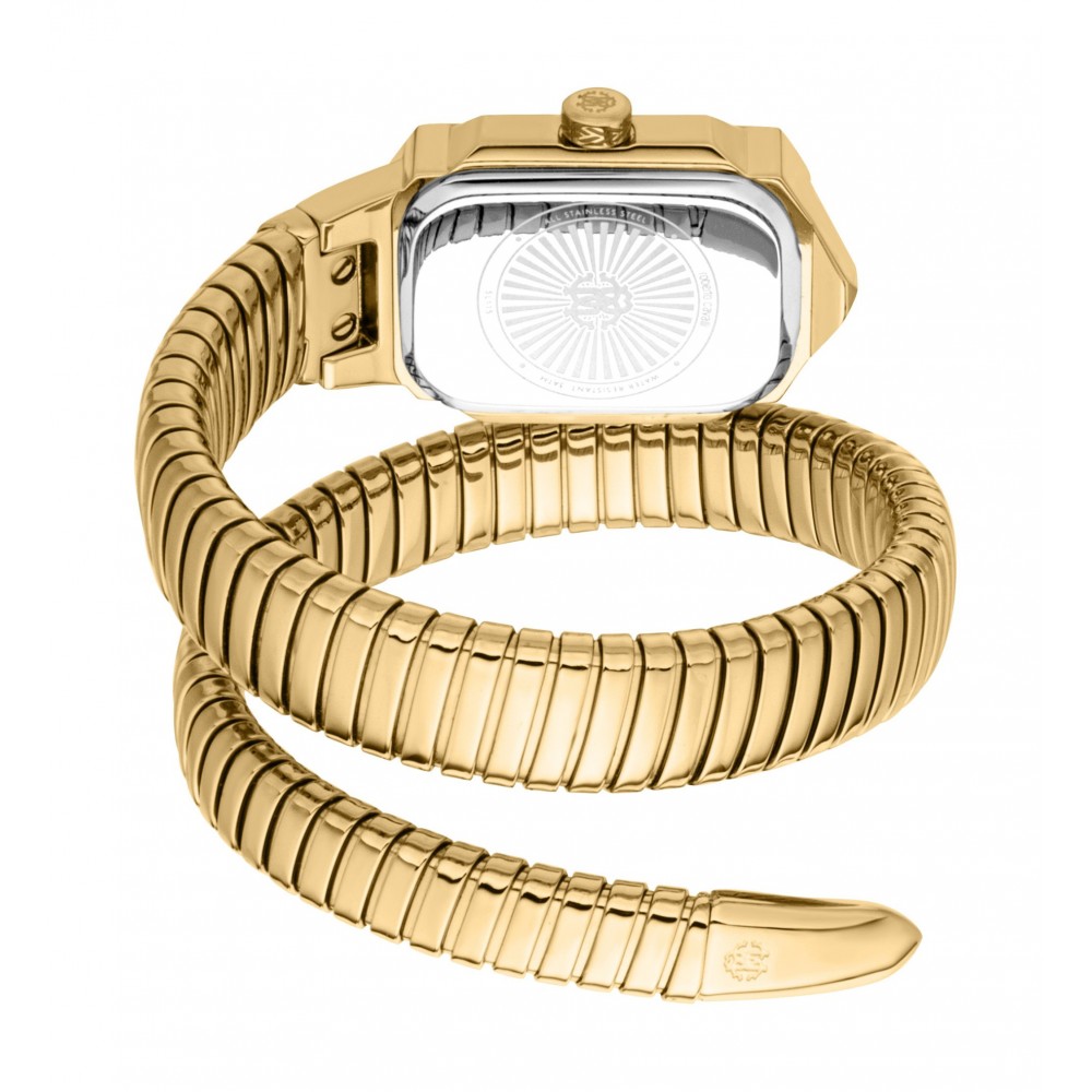 ROBERTO CAVALLI Core Snake Gold Ρολόι Φίδι Ανοξείδωτο Ατσάλι Μπρασελέ RC5L115M0035
