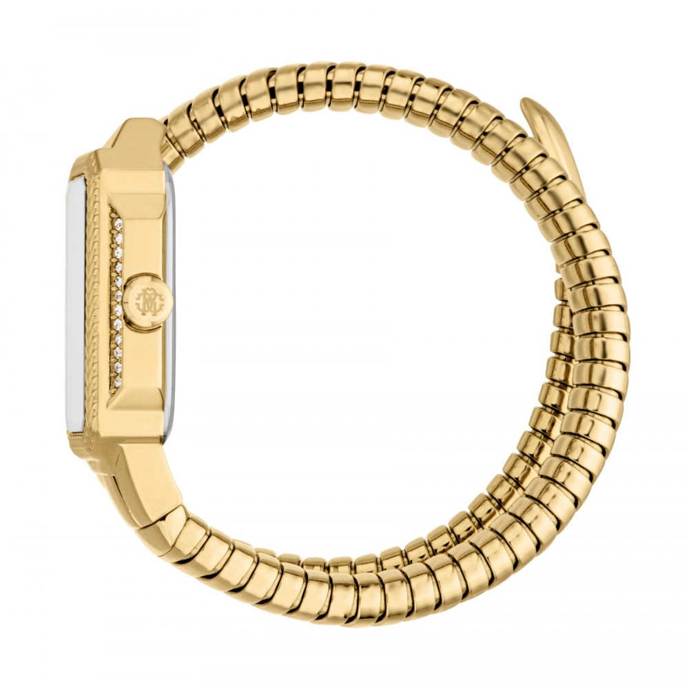 ROBERTO CAVALLI Core Snake Gold Ρολόι Φίδι Ανοξείδωτο Ατσάλι Μπρασελέ RC5L115M0035