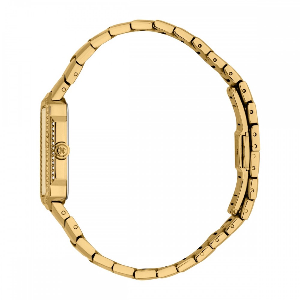 ROBERTO CAVALLI Γυναικείο Ρολόι Επιχρυσωμένο Ανοξείδωτο Ατσάλι Μπρασελέ RC5L140M0025