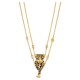 Roberto Cavalli Κολιέ Χρυσό Τίγρης Διπλή αλυσίδα RCNL00803200