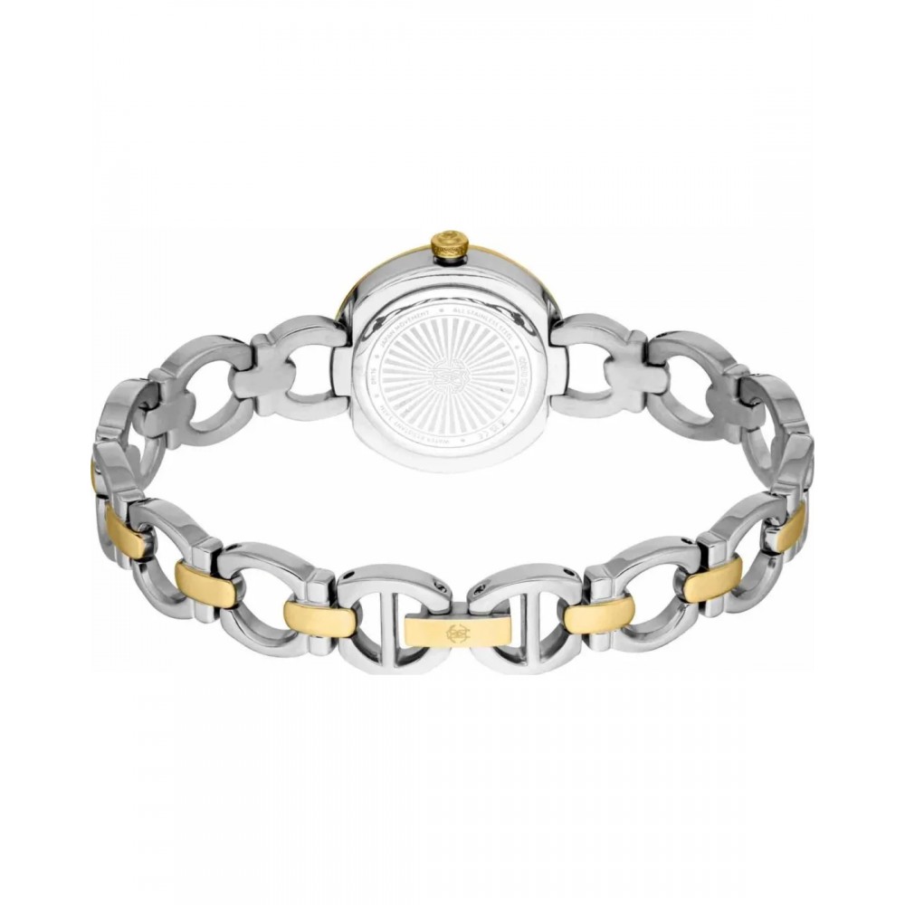ROBERTO CAVALLI Glam Ρολόι Δίχρωμο Ανοξείδωτο Ατσάλι Μπρασελέ RC5L160M0055