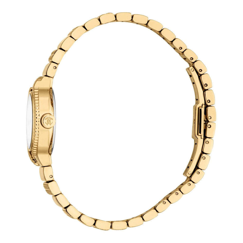 ROBERTO CAVALLI Mini Ρολόι Χρυσό Ανοξείδωτο Ατσάλι Μπρασελέ RC5L155M0055