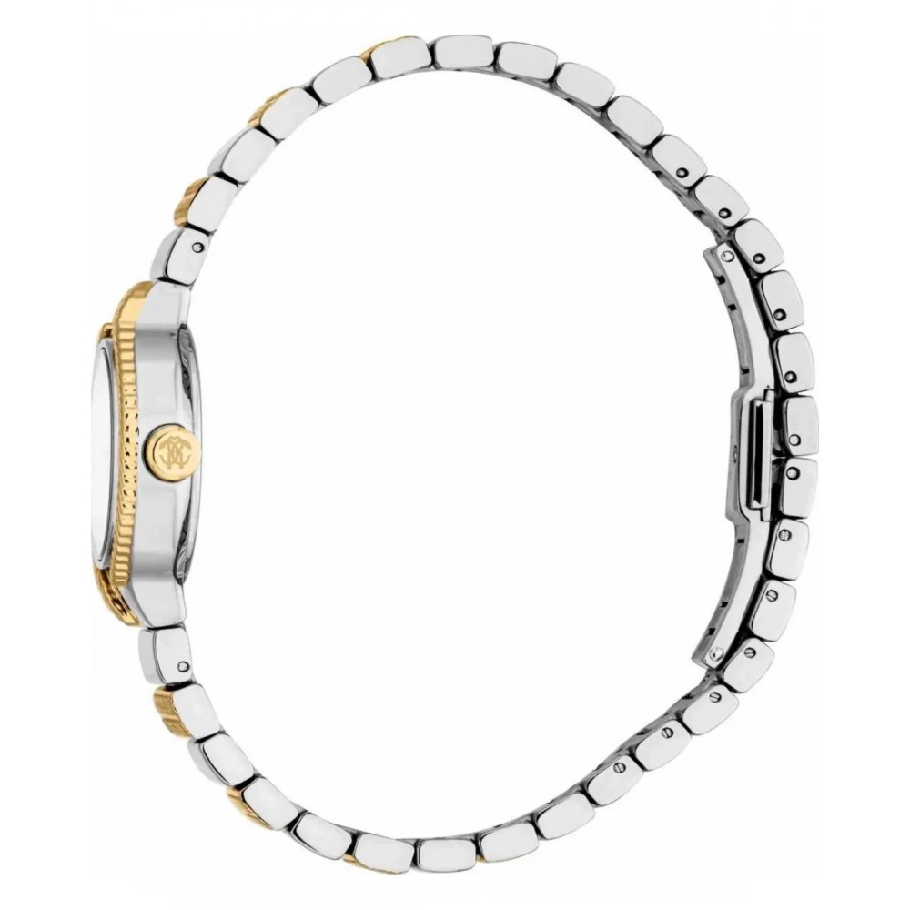 ROBERTO CAVALLI Mini Ρολόι Δίχρωμο Ανοξείδωτο Ατσάλι Μπρασελέ RC5L155M0085