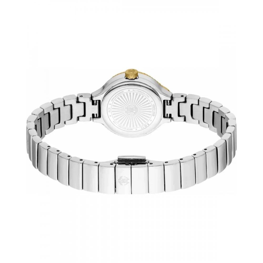 ROBERTO CAVALLI Mini Ρολόι Δίχρωμο Ανοξείδωτο Ατσάλι Μπρασελέ RC5L155M0085