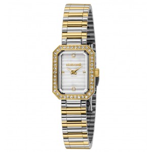 ROBERTO CAVALLI Glam Ρολόι Δίχρωμο Ανοξείδωτο Ατσάλι Μπρασελέ RC5L163M0045