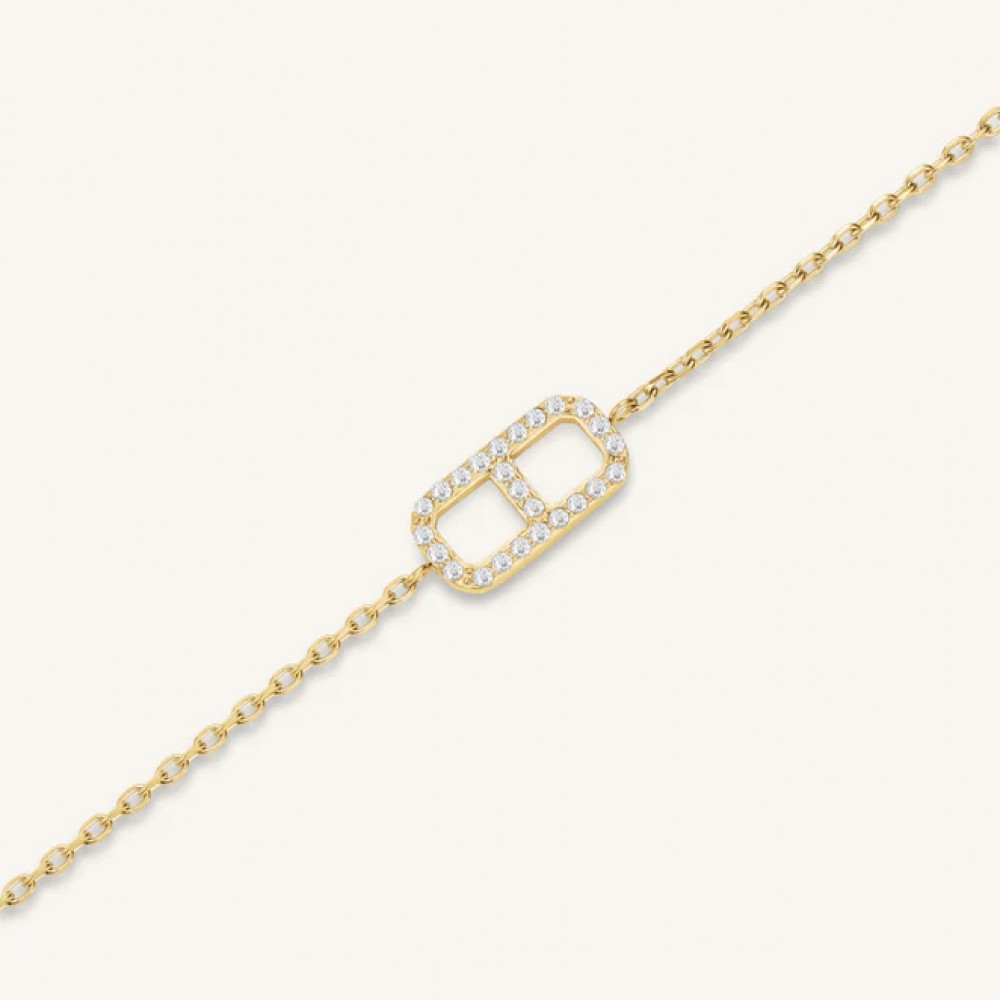 ROSEFIELD Fine Octagon Bracelet Βραχιόλι Xρυσό Ανοξείδωτο Ατσάλι JBOCG-J1184