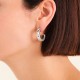 ROSEFIELD Solitaire Hoops Σκουλαρίκια Κρίκοι Ασημί Ανοξείδωτο Ατσάλι JEBCS-J1201