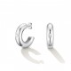 ROSEFIELD Solitaire Hoops Σκουλαρίκια Κρίκοι Ασημί Ανοξείδωτο Ατσάλι JEBCS-J1201