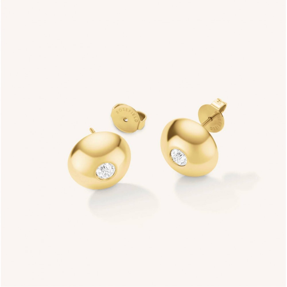 ROSEFIELD Solitaire Studs Earrings Σκουλαρίκια Καρφωτά Λευκά κρύσταλλα  JEBSG-J1198