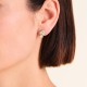 ROSEFIELD Cluster Studs Earrings Σκουλαρίκια Καρφωτά Λευκά κρύσταλλα  JECCG-J1170